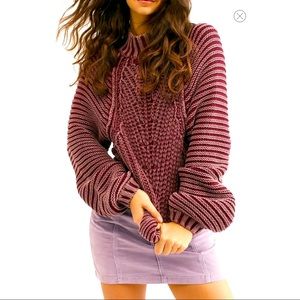 FREE PEOPLE SWEETHEART MOCK NECK SWEATER (NWT)